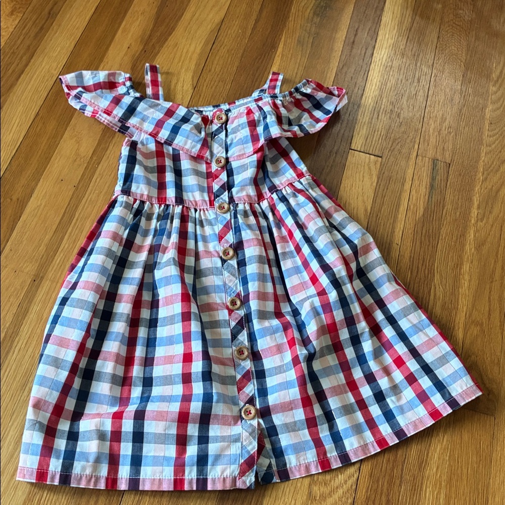 Girls Mixed Dress Bundle - Floral, Plaid & Metallic size 6 - Picture 15 of 16